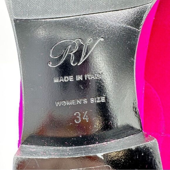 Roger Vivier Fuchsia Pyramide‎ Velvet Chelsea Boot Sz EU 34 US Sz 4 UK 2 - Picture 8 of 12